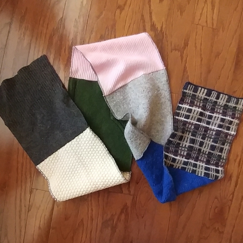 Upcycled patchwork scarf